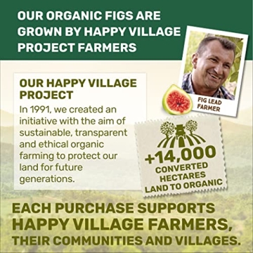 Happy Village Organic Dried Figs - Gourmet Vegan Snack