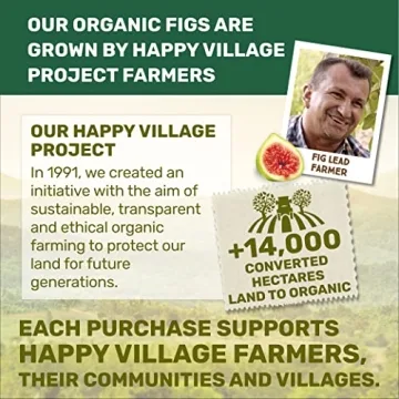 Happy Village Organic Dried Figs - Gourmet Vegan Snack