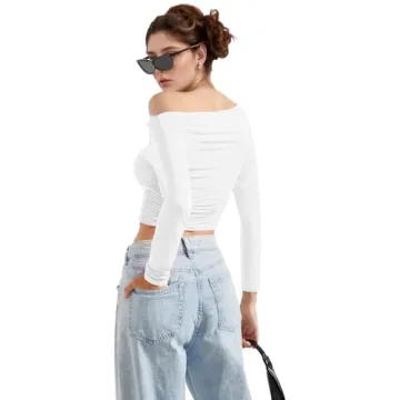 Stylish Off Shoulder Asymmetrical Top for Women