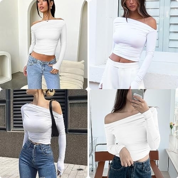 Stylish Off Shoulder Asymmetrical Top for Women