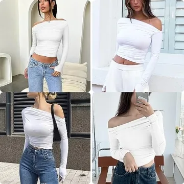 Stylish Off Shoulder Asymmetrical Top for Women