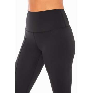 Zobha Women's Standard Daily Ultra High Rise Slit Front Flare Pant, Black, Medium