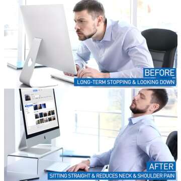 Egchi Clear Acrylic Monitor Stand Riser 1 Tier, 4 Inches High Clear Computer Desk Organizer Shelf for Multi Media PC Storage Laptop