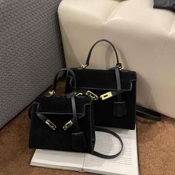 Top Handle Vintage Satchel Bag for Women - Chic Style