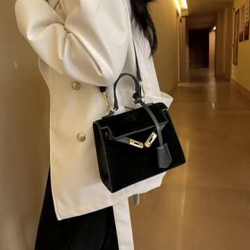 Top Handle Vintage Satchel Bag for Women - Chic Style