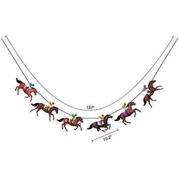 Kentucky Party Derby Day Banners Party Supplies Horse Racing Streamers Decorations（4PCS）