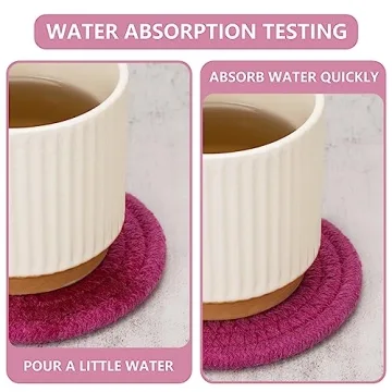 Handmade Absorbent Coasters Set for All Your Beverages