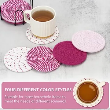 Handmade Absorbent Coasters Set for All Your Beverages