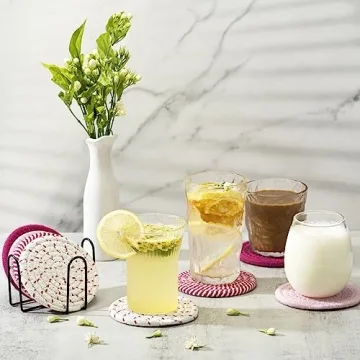 Handmade Absorbent Coasters Set for All Your Beverages