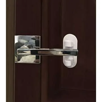Door Lever Lock (6 Pack) Child Proof Doors & Handles, Adhesive - Child Safety by Tuut