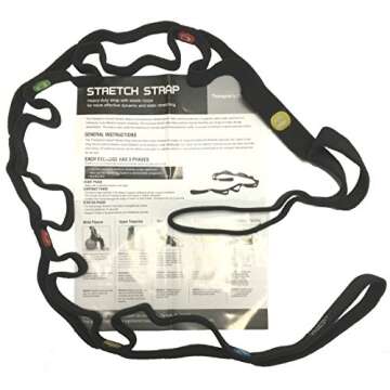 Therapist’s Choice® Stretch Strap with Loops to Increase Flexibility, Dynamic Stretching Tool for...