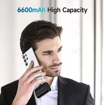NEWDERY USB C Portable Charger 6600mAh - Mini Slim Power Bank for All Devices