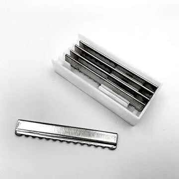 JW Professional Hair Styling Thinning Texturizing Cutting Feather Razor + 5 Replacement Blades
