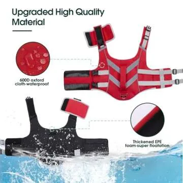 Adjustable Kuoser Dog Life Jacket with Reflective Stripes