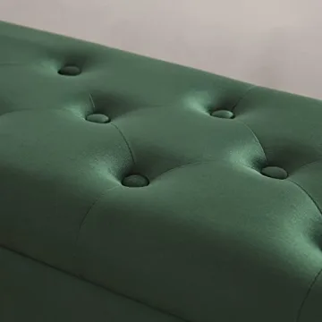 Gitrah Velvet Storage Bench Stylish Entryway Ottoman