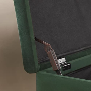 Gitrah Velvet Storage Bench Stylish Entryway Ottoman