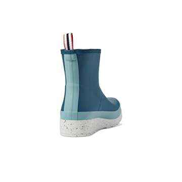 Hunter Play Short Speckle Sole Wellington Boots Opaline Blue/Birdseye Blue 6 M