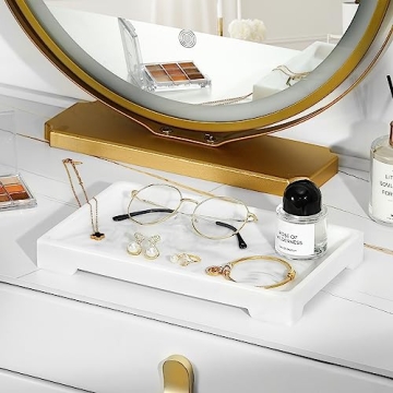 Luxspire Resin Vanity Tray for Elegant Bathroom Organization