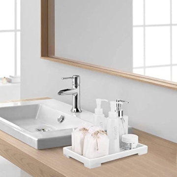 Luxspire Resin Vanity Tray for Elegant Bathroom Organization
