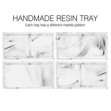 Luxspire Resin Vanity Tray for Elegant Bathroom Organization