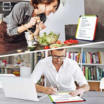 Small White Board Dry Erase Board for Kids Portable 9"x12" Lapboard Travel Drawing Magnetic Mini Whiteboard for Students Teachers School Supplies Small Dry Erase Board for Kids 4 Markers Included