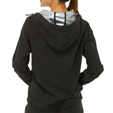 365 DAYS Sauna Suit for Women Weight Loss Sweat Suit Slim Fitness Clothes (Black top ONLY, Top only ...