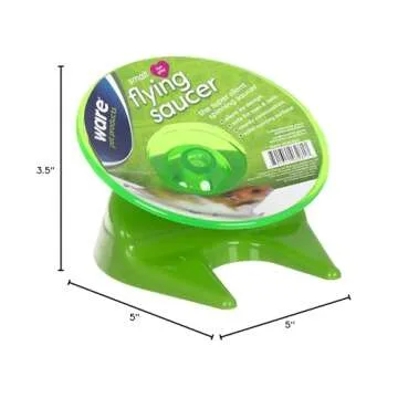 Ware Manufacturing Flying Saucer Exercise Wheel for Small Pets, 5-Inch - Colors May Vary