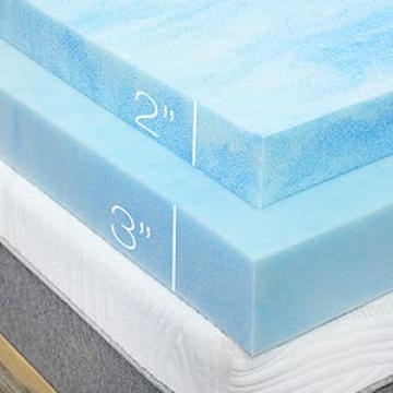 Sure2Sleep Gel Swirl Memory Foam Mattress Topper USA Made