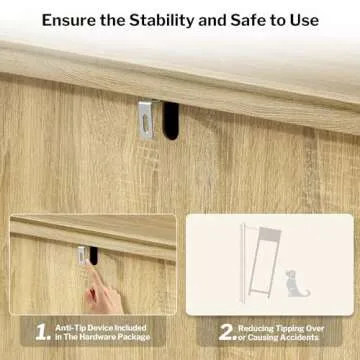 SICOTAS Chic Sideboard Buffet Cabinet Set with Storage