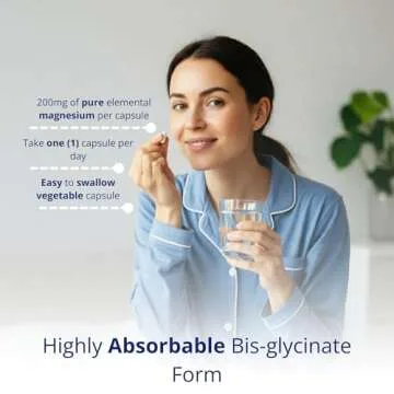 CanPrev Magnesium BisGlycinate 200mg Gentle 60 Veg Caps, 60-Day Supply, Chelated Magnesium Supplement for Bone & Muscle Support, Easy to Digest, Promote Relaxation & Comfort, Vegan, Non-GMO, No Sugar