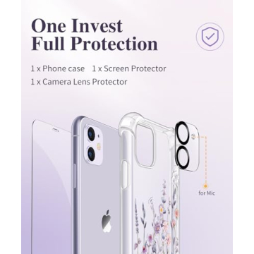 GVIEWIN iPhone 11 Case with Screen & Camera Protector