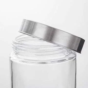 Flrolove Glass Kitchen Storage Canister Jars Set of 3