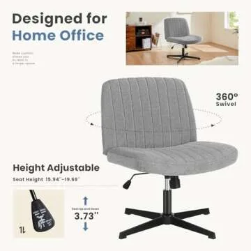 DUMOS Criss Cross Legged Office Chair for Ultimate Comfort