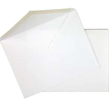 Mead Standard A2 Invitation Envelopes, Gummed Closure, 4-3/8" X 5-3/4", Premium 24-lb Paper, White, 100 per Box (CO198)