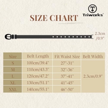 TRIWORKS Women Leather Belt for Jeans Pants Fashion
