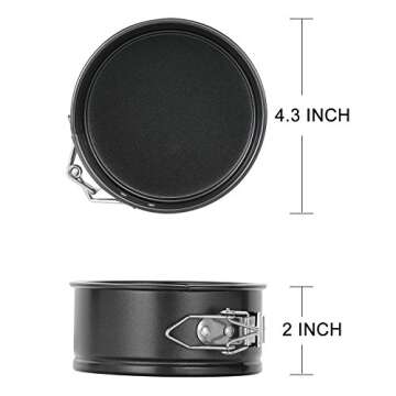 HIWARE Mini Springform Pan Set - 4 Piece Nonstick