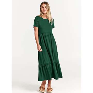 Stylish ANRABESS Women Summer Maxi Dress with Pockets