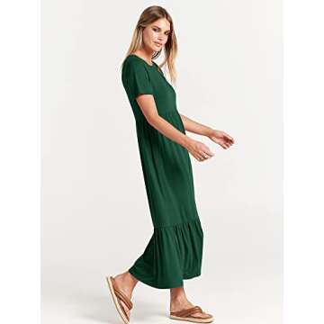 Stylish ANRABESS Women Summer Maxi Dress with Pockets