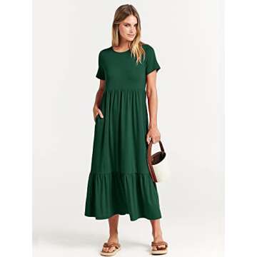 Stylish ANRABESS Women Summer Maxi Dress with Pockets
