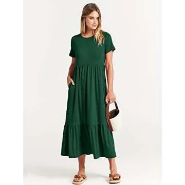 Stylish ANRABESS Women Summer Maxi Dress with Pockets