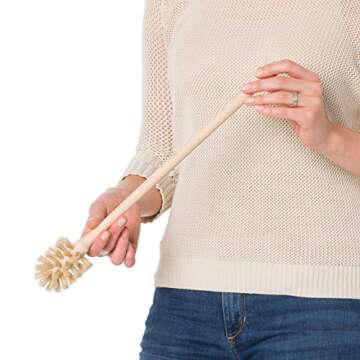 REDECKER Extra Long Bottle Brush Cleaner: Durable Horsehair and Beechwood Handle, Ideal for Vases, Pitchers, Mugs, and Baby Bottles, 16-1/2 Inch, Dense Natural Bristles, Made in Germany