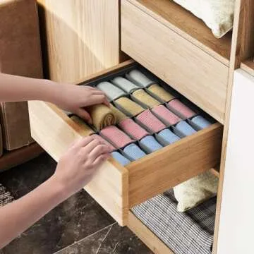 Joyoldelf 24 Cell Collapsible Drawer Organizer - Gray