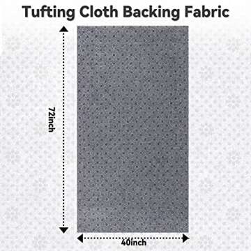 Pllieay 72x40 Inch Non Slip Final Backing Cloth, Vinyl Primary Tufting Cloth Backing Fabric, Non Slip Pad with Plum Blossom Pattern for Carpets Rug Tufting Gun Cushion Punch Needle