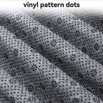 Pllieay 72x40 Inch Non Slip Final Backing Cloth, Vinyl Primary Tufting Cloth Backing Fabric, Non Slip Pad with Plum Blossom Pattern for Carpets Rug Tufting Gun Cushion Punch Needle