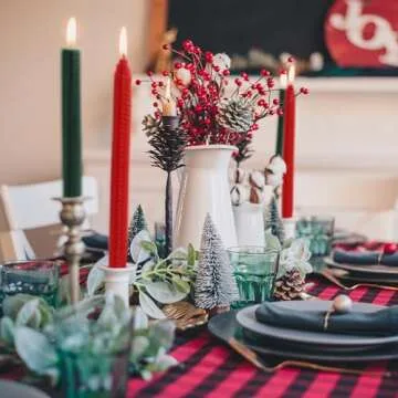 Lacaser Natural Beeswax Taper Candles Bulk, Colored Candlesticks in Rainbow Colors, Smokeless & Unscented, 9" Long Candle Sticks, Burning Time 4 Hours,14pcs