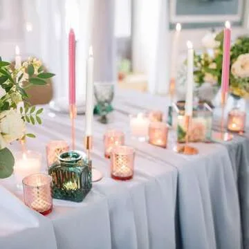 Lacaser Natural Beeswax Taper Candles Bulk, Colored Candlesticks in Rainbow Colors, Smokeless & Unscented, 9" Long Candle Sticks, Burning Time 4 Hours,14pcs