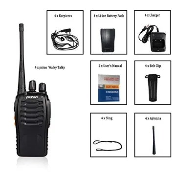 Reliable pxton Walkie Talkies Long Range 4 Pack - Rechargeable