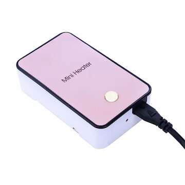 Safety Energy-Saving Heater Mini Portable Room Office Desktop Electric Fan Heater Air Warmer Pink