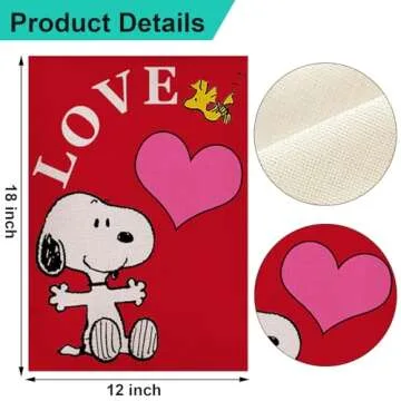 Adorable Valentines Day Garden Flag for Outdoor Love Decor