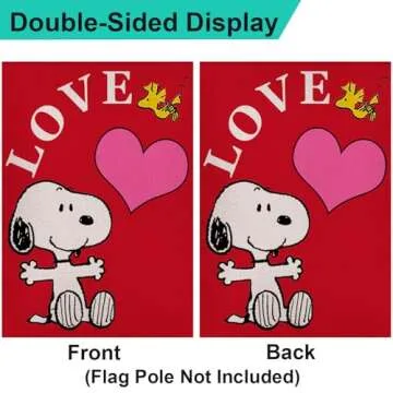 Adorable Valentines Day Garden Flag for Outdoor Love Decor